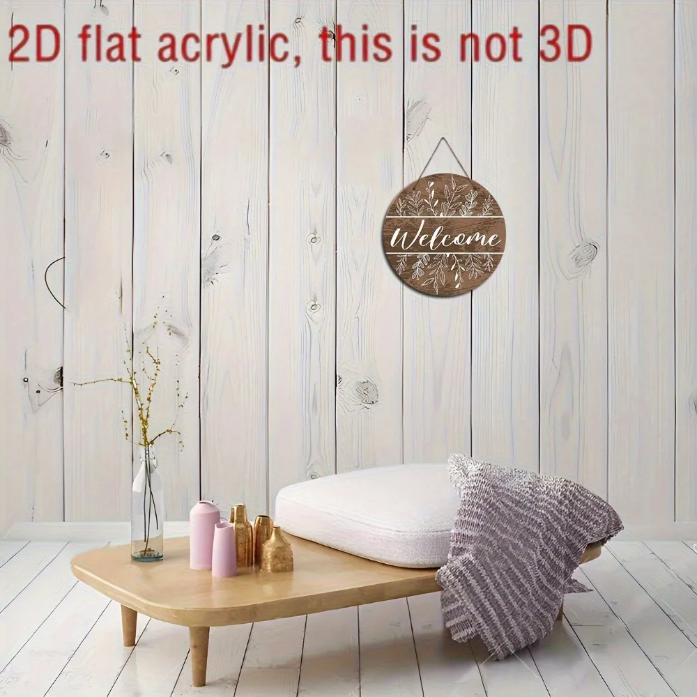 2D Flat High Print Farmhouse Welcome Sign Durable Artificial Wood Decor Gift For Father's Day Christmas Garden Home