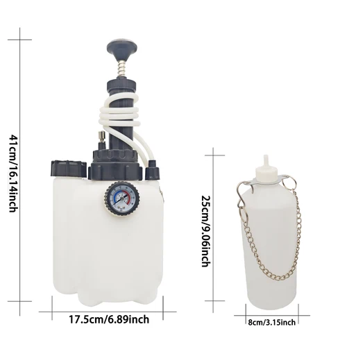 Imagen 2 del producto Purgador de aceite de freno Manual de 3L, pantalla de voltaje, purgador de freno Manual de coche, cambiador de aceite de líquido, sistema de purga de embrague para coche y motocicleta