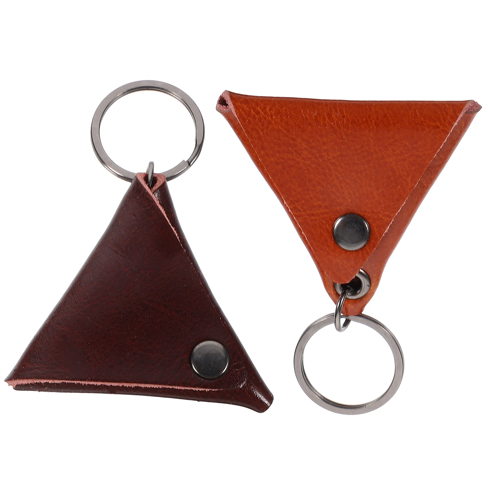 

2 Pcs Guitar Pick Storage Bag Case Deep Brown Orange Durable Waterproof Lightweight Dustproof Musical Instrument