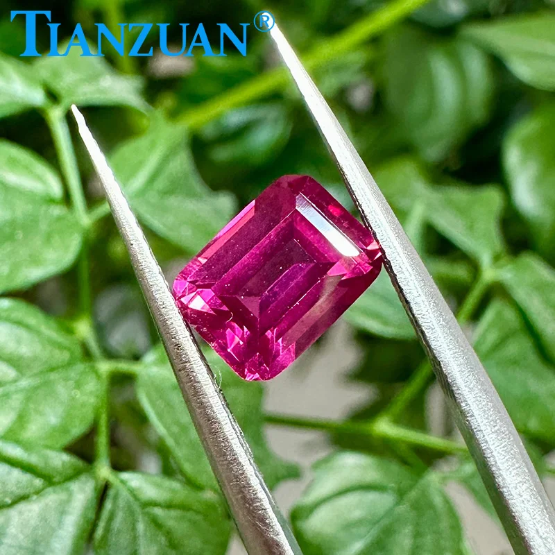 

Red Color Lab Grown Spinel Rectangle Shape Emerald cut Clear Spinel Loose Gems for Jewelry Making with AGL Certificate