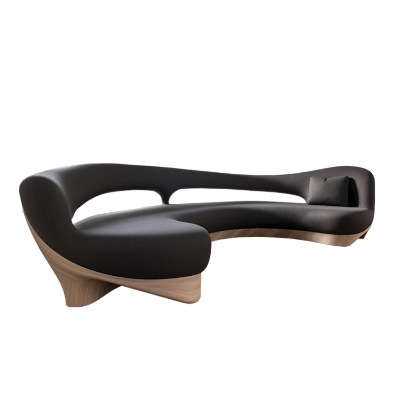 Art hollow curved fabric sofa Italian modern, French and Japanese home furnishing, making the space more soft
