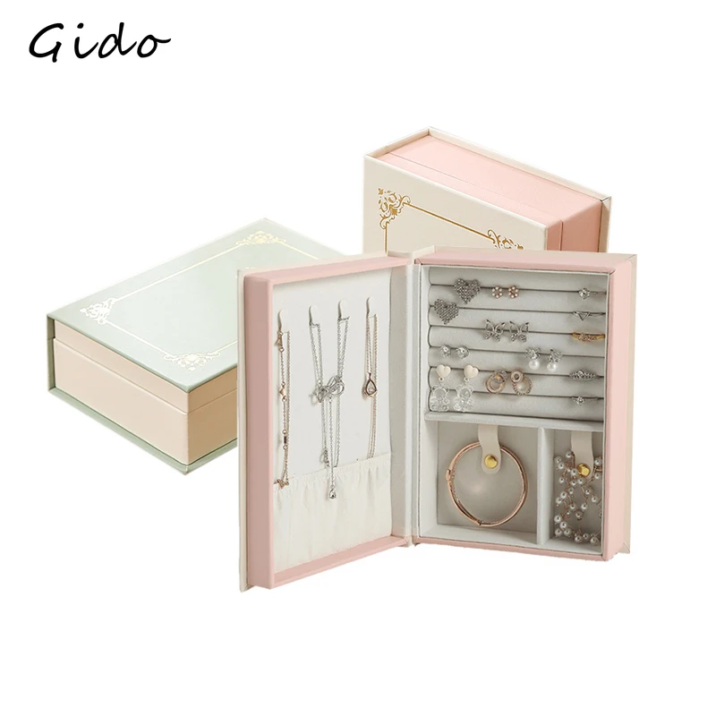 Storage Book Earring Necklace Creative Holder Organizer Case for Jewelry Booklet Box Display Stand Dust-Proof For Girl Gift