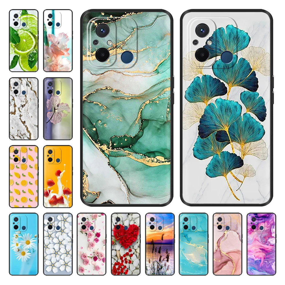 For Xiaomi Redmi 12C Case Redmi11A Flower Silicon Couqe Phone Case For Redmi 11A Cover Cases For Redmi12C 12 C 11 A Coque Fundas