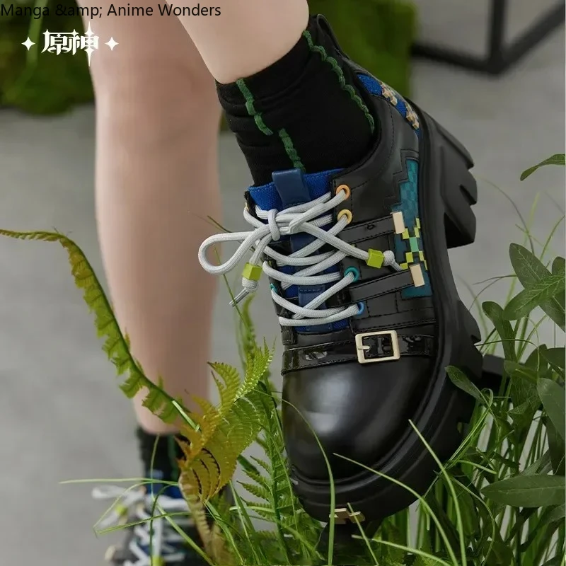 

MiHoYo Original Anime Genshin Impact Kinich Theme Impression Serie Shoes Thick Soled Lace Up Single Shoe Cosplay Game Gifts