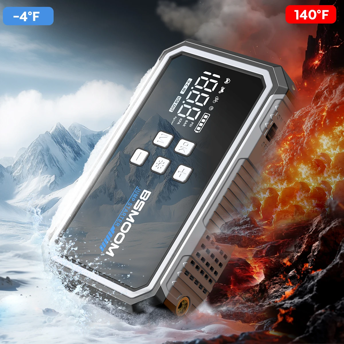 سيارة الانتقال كاتب ضاغط الهواء قوة البنك 12 فولت 21800 مللي أمبير/26800 مللي أمبير بدء جهاز شاحن بطارية السيارة في حالات الطوارئ الداعم المغفل