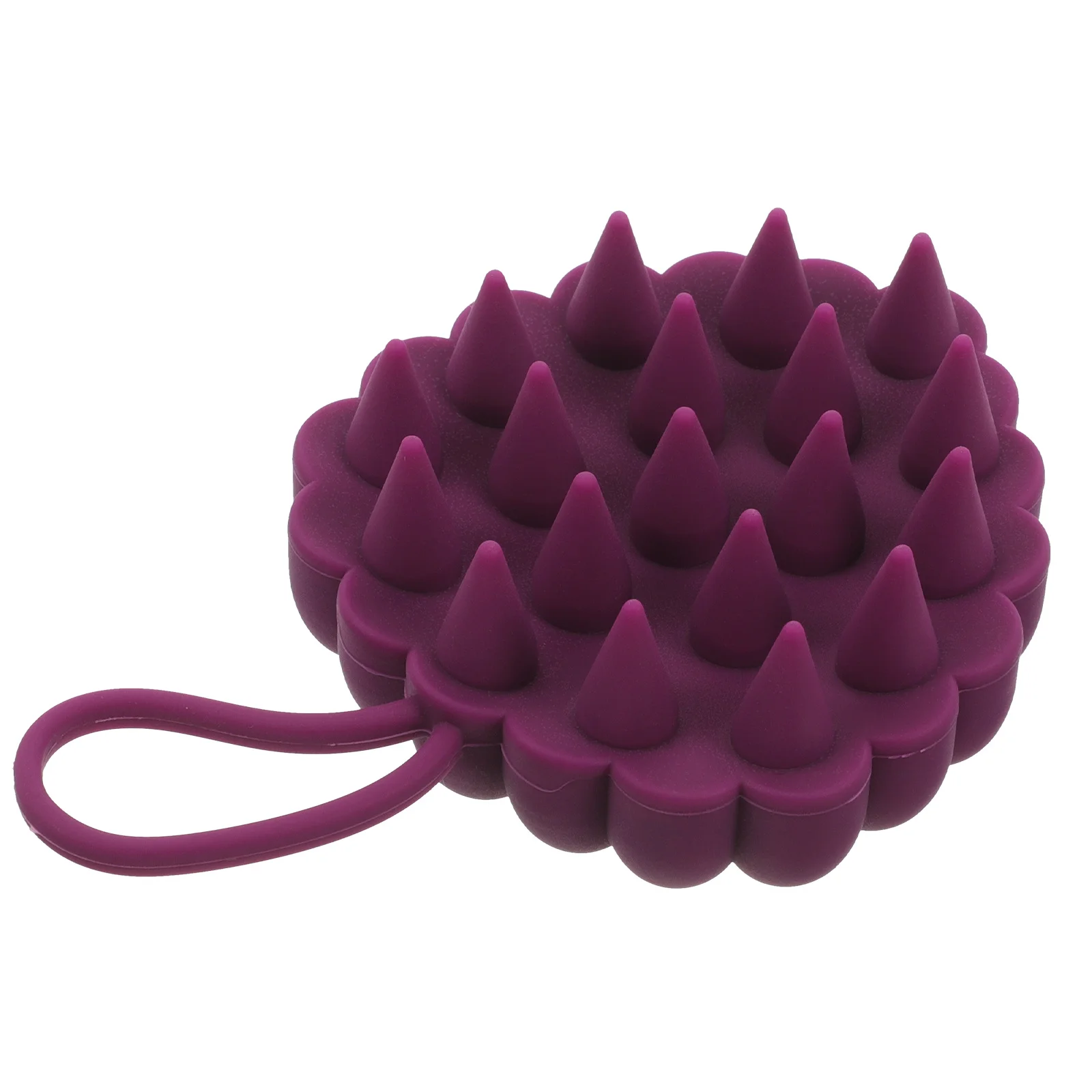 

Brush Shampoo Massage Comb Scalp Scrub Hair for Shower Silicone Towel Massager Purple