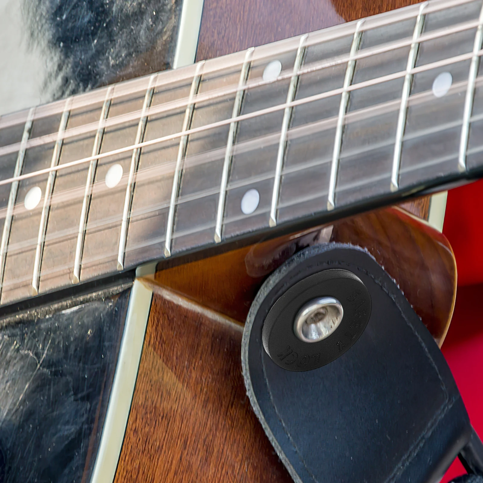 

10 Pcs Guitar Strap Buckle Silicone Spacer Pads Black Non Bass Belt Protector Shoulder Mat for Guitar Bass Accessories Lock