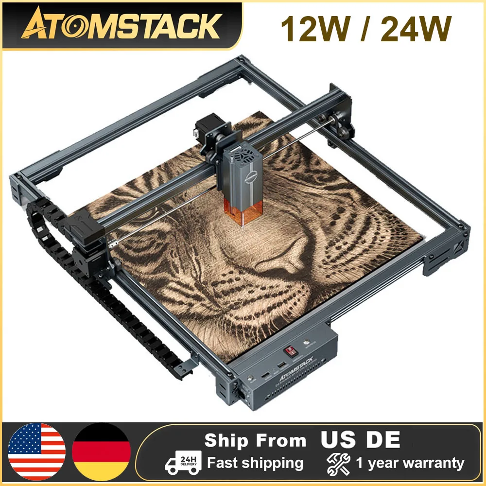 

Лазерный гравер AtomStack A20 Pro V2, 24 Вт, резак 120 Вт, высокая точность, зеркальный подарок «сделай сам», дерево, металл
