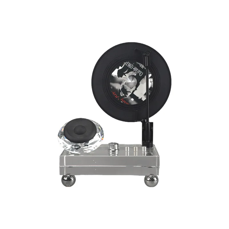 

Nordic creative simulation vinyl record crystal player ornament living room bedroom entrance hotel home decoration