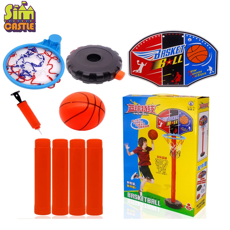 Outdoor Basketball Sport Set Adjustable Stand Basket Holder Hoop Goal Game Mini Indoor Playing Child Kid Boys Toys For Children