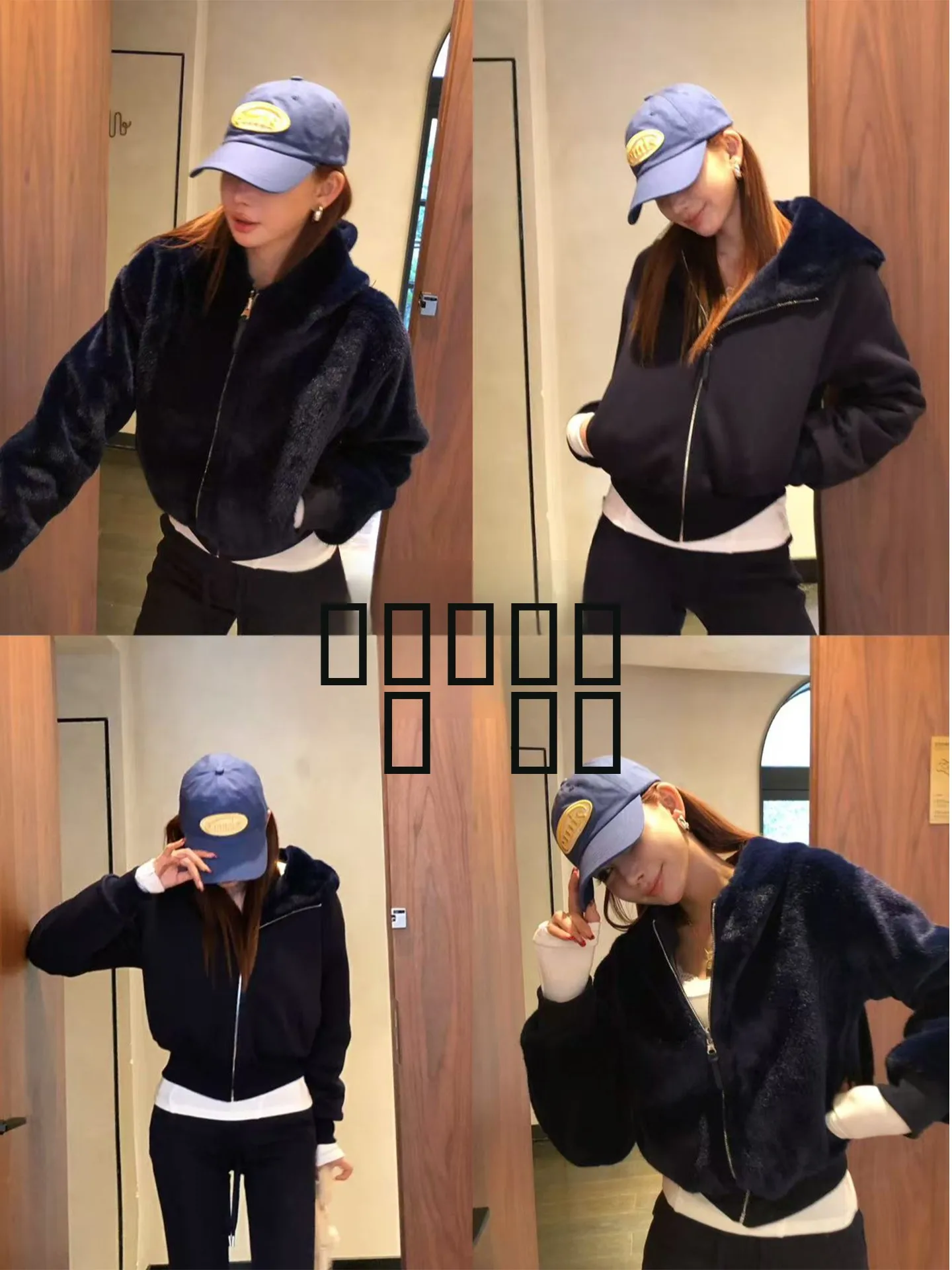 

Женская короткая куртка на молнии, двусторонняя, повседневная, свободного кроя, из смеси хлопка и полиэстера, весенняя верхняя одежда, серия Li Wan Jun Lu