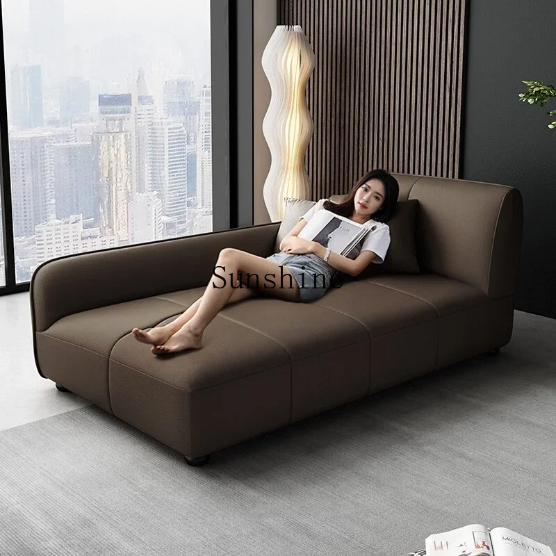 Minimal waterproof and wear-resistant cat scratching chaise longue sofa living room bedroom solid wood single chaise longue