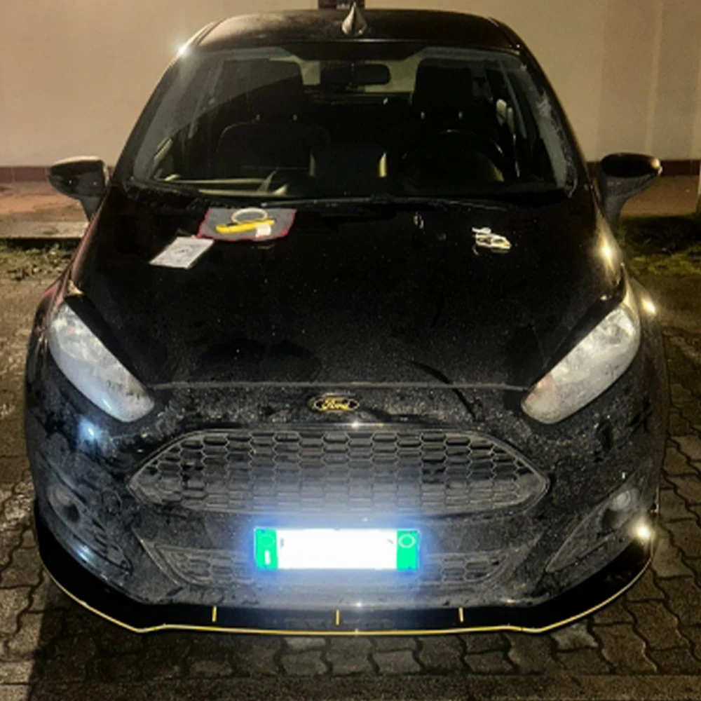 HTTYYX For Ford Fiesta 2014 2015 2016 2017 2018 2019 Model Car Front Bumper Splitter Lip Diffuser Body Kit Spoiler Guard
