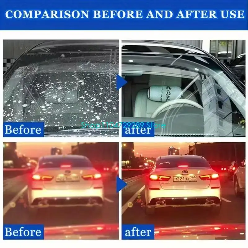 D8KE Windshield Glass Polish Compound with Sponge for Daily Window Care