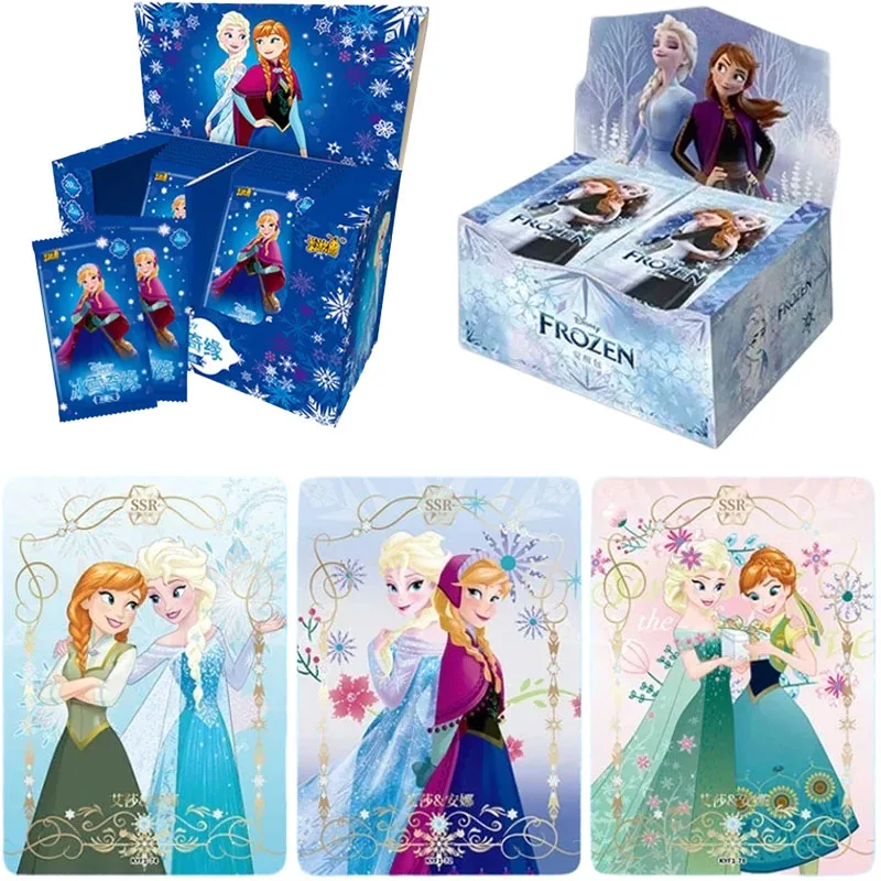 KAYOU Genuine Disney Frozen Card Frozen Movie Anime Peripherals SSR Elsa Olaf Anna Flash Collection Cards Toys Gifts