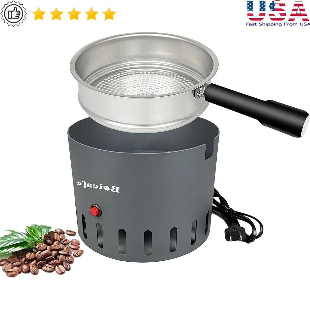 

Coffee Bean Cooler Electronic Cooling Machine 1.1lb Capacity Fast Cooling 304 Stainless Steel Mesh Great Home Roasting Efficient