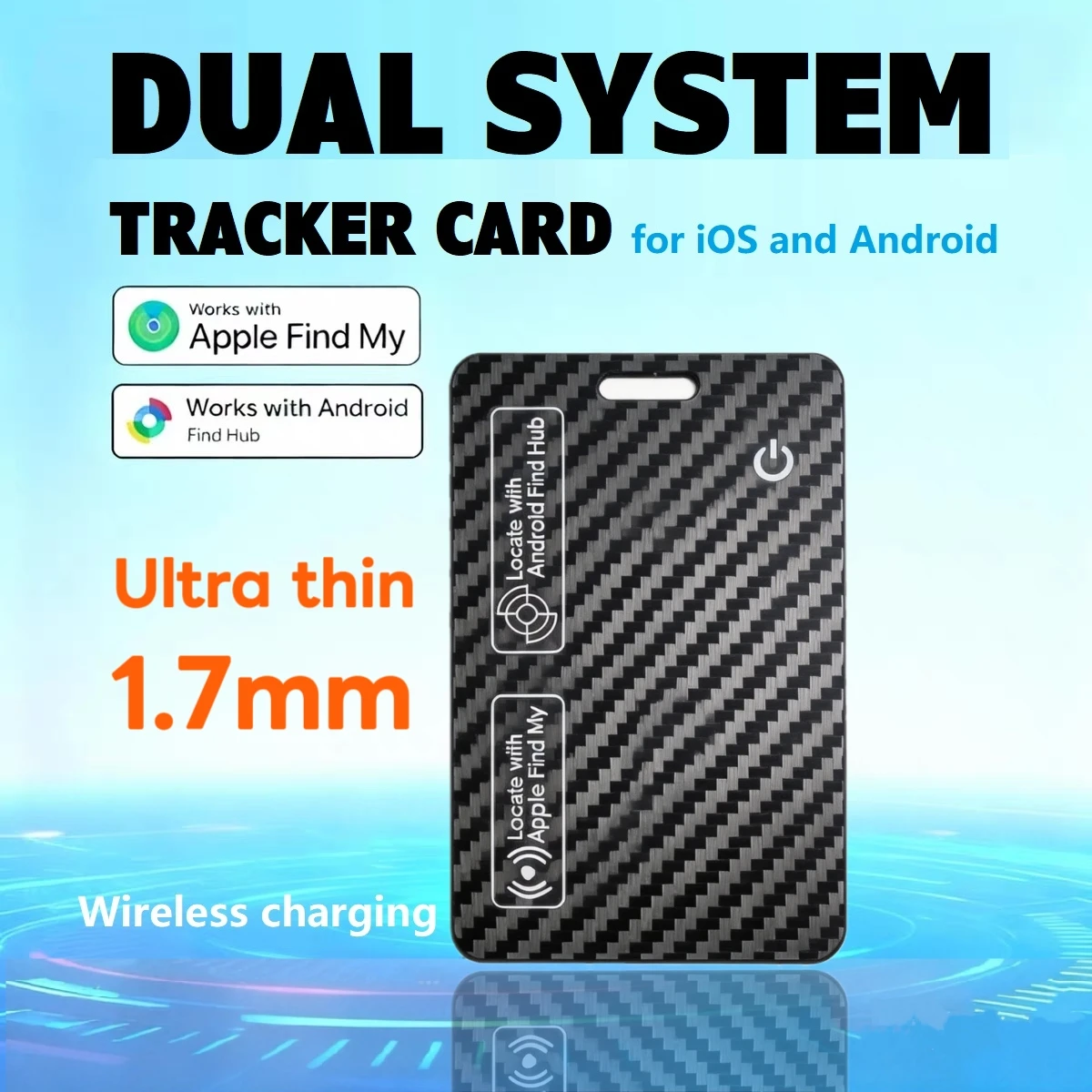 Global tracker card for iOS and Androd Dual system locator card works with apple find my or google find my device find hub