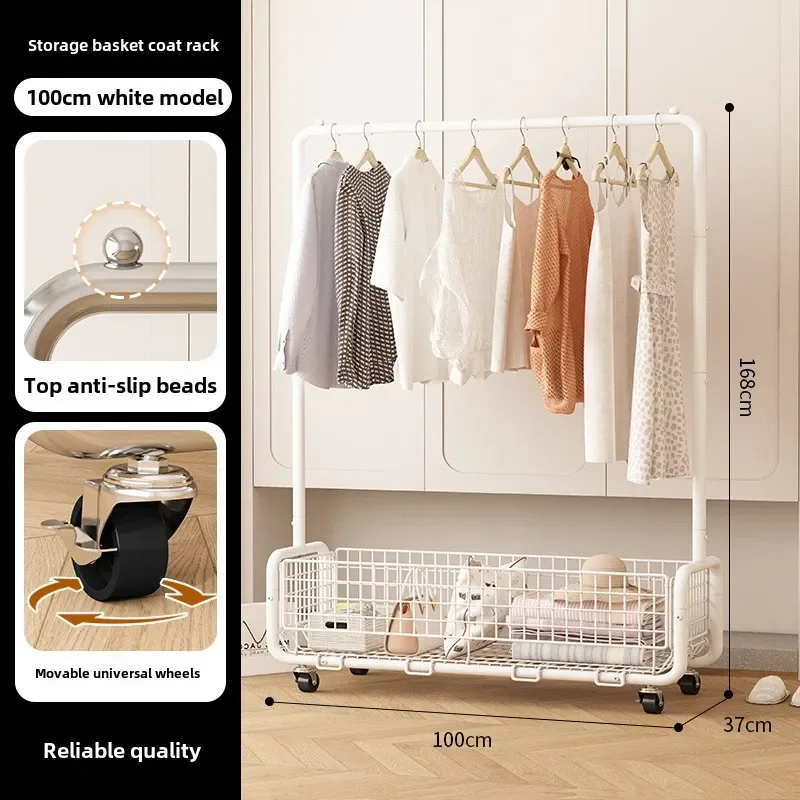 Floor-to-ceiling hangers, bedroom drying hangers, mobile light luxury corner hangers, overnight storage of clothes