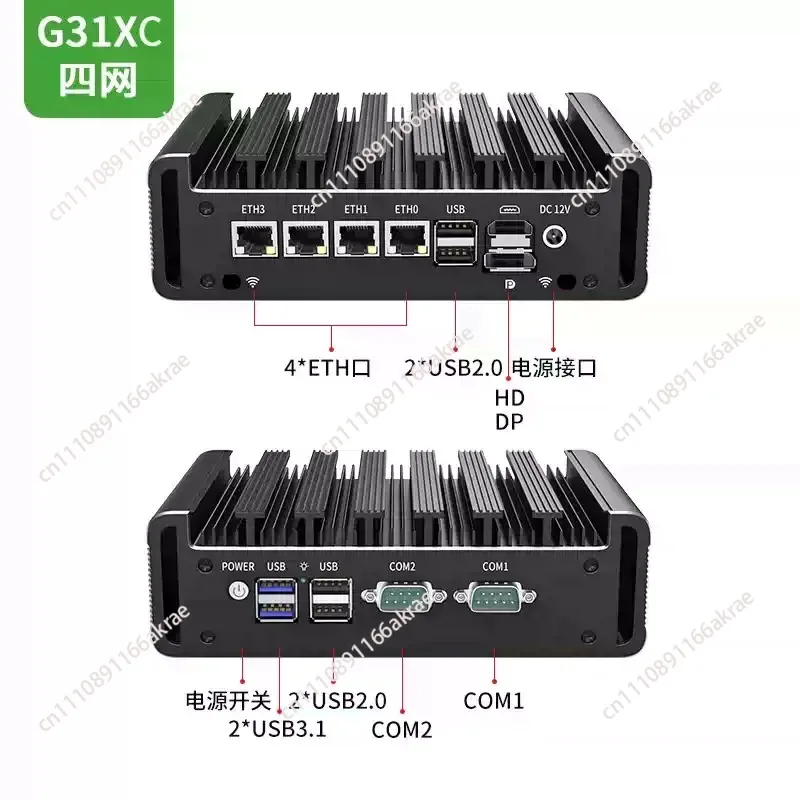 for 1piece Mini Computer SIM Slot Home Network Pfsense Fanless N100 Celeron  Industrial Mini PC Micro Firewall 4*2.5Gbe I226 LAN
