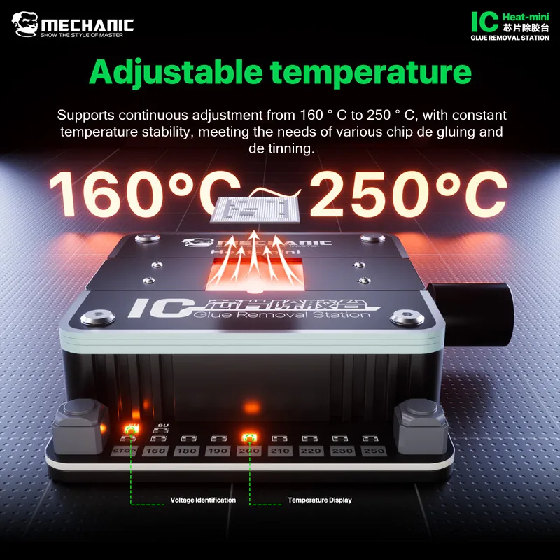 

Mechanic Heat Mini IC Chip Glue Remover Station CPU HDD Soldering Heating Table Tin Removal & Chip Disassembly Tool