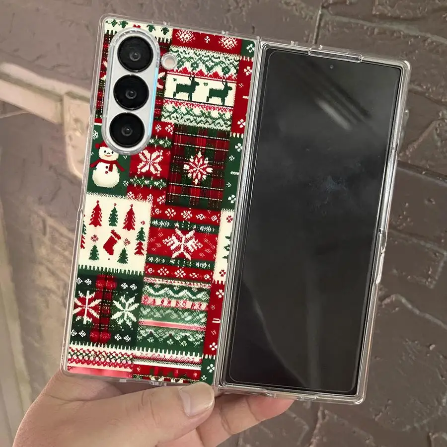 Transparent Soft Phone Cover Case for Samsung Galaxy ZFold3 ZFold6 ZFold5 ZFold4 Z Fold 7 6 5 4 3 ZFold7 Christmas Hot #4