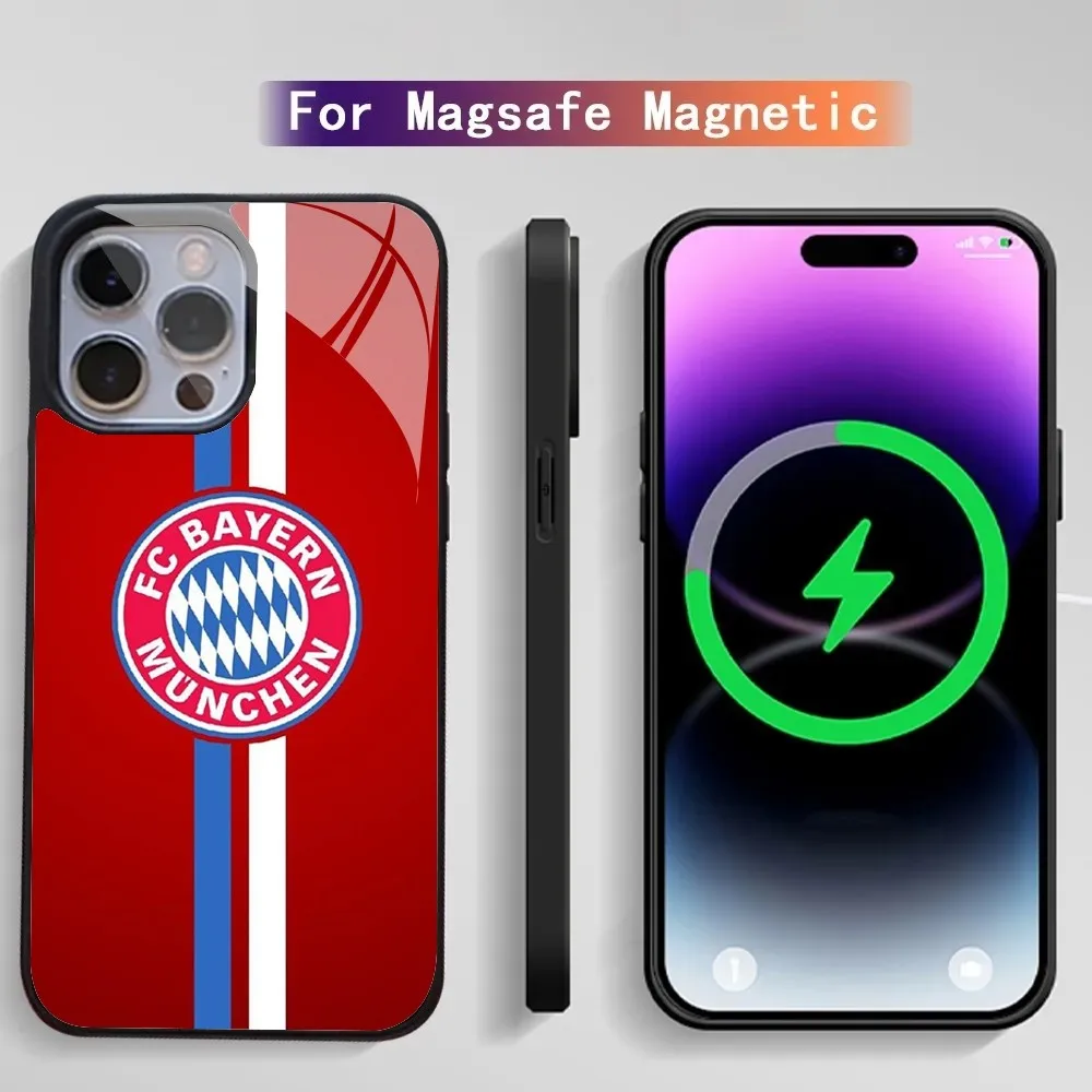 B-Bayern Munich Phone Case For IPhone 15 14 13 Pro Max 11 12 Mini Alex Mirror For Magsafe Wireless Charging Cover