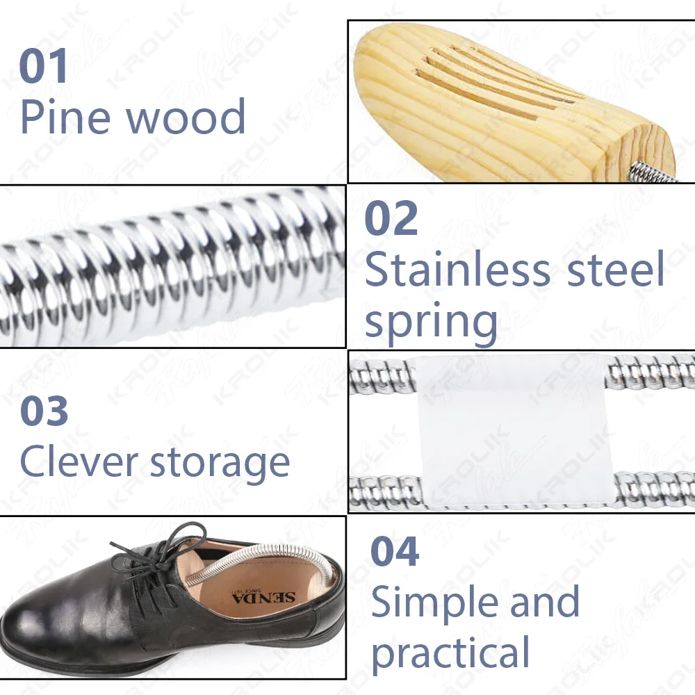 2 Pcs Wooden Shoe Tree Unisex High-grade Spring Shoes Adjustable Support Shoe Stretcher Shaped Fixed Shoes