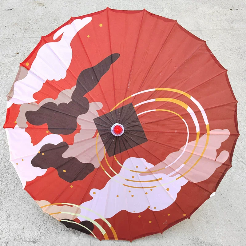 Ensemble Stars Akatsuki Hasumi Keito/ Kiryu Kuro/ Kanzaki Souma Cosplay Oil Paper Umbrella Silk Dance Decorative Wooden Umbrella