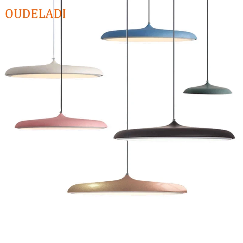 

Decorative art UFO creative pendant lights macaron nordic Acrylic lamps for restaurant cafe kitchen hall Aluminum hanging lamp