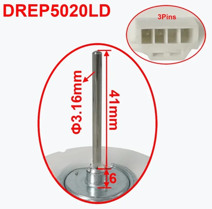 Suitable for  double-door refrigerator RS552NRUA1J freezer fan motor DREP5020LD DC12V