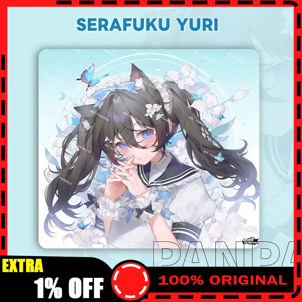 PAN Esports SERAFUKU YURI Glass Gaming Mousepad  FPS Both Speed And Smoothness Mouse Pad For TTK APEX CSGO PC Accessories Gifts
