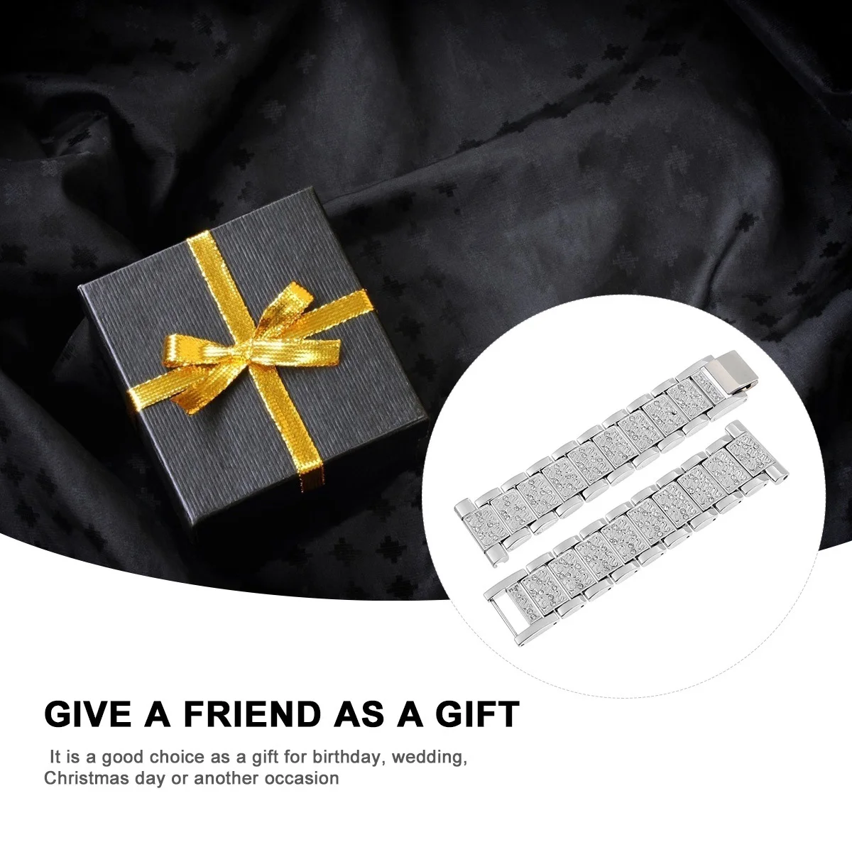 

Rhinestone Watch Band Stylish Slim Strap Design Exquisite Handmade Craftsmanship Comfortable Wear Perfect for Men Women