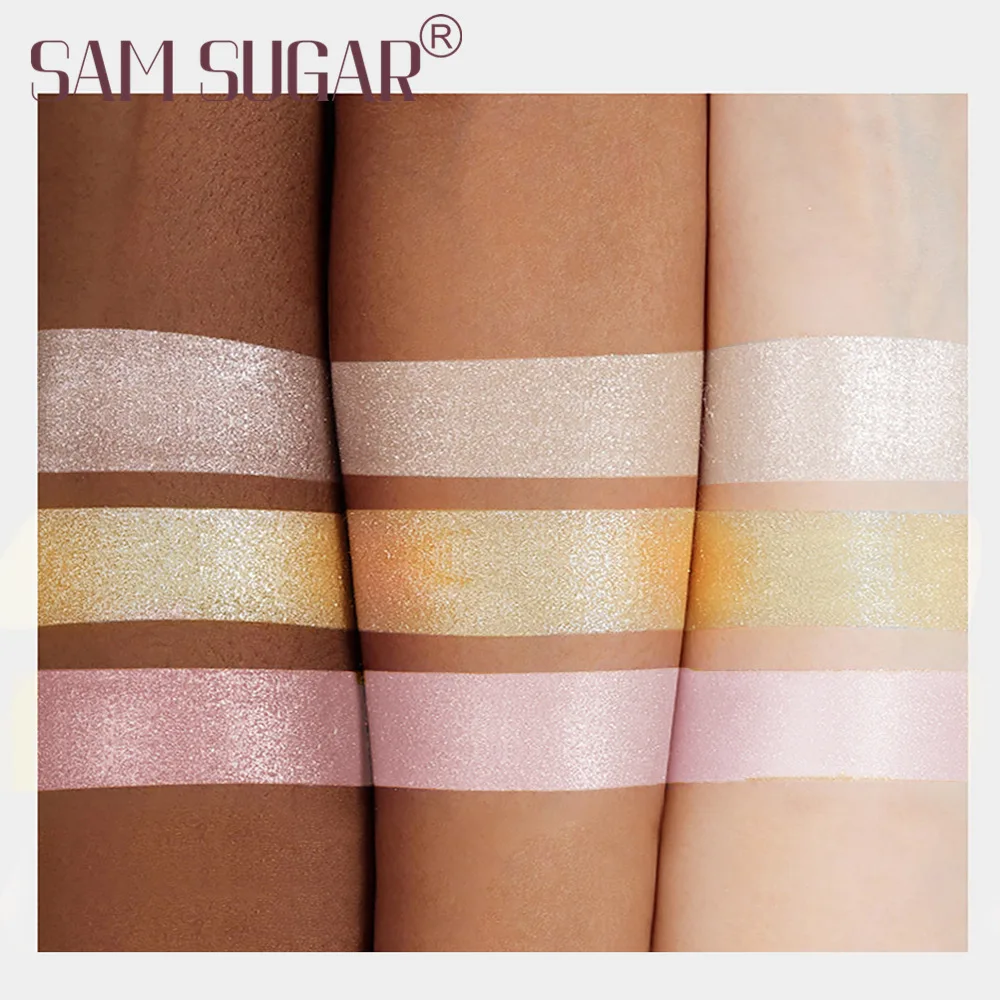 قرص هايلايتر منحوت ثلاثي الأبعاد، الجسم، الوجه، ظلال العيون، ظلال الأنف، مسحوق تفتيح وتحيط ثلاثي الأبعاد