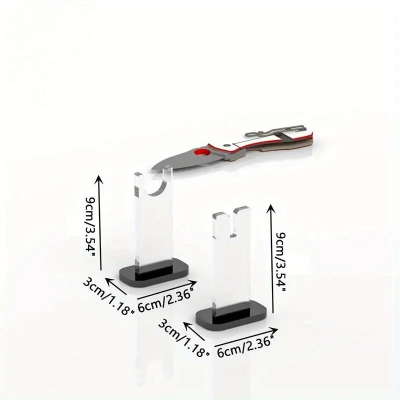 1Set  Acrylic Display Stand Knives Holder Cutter Display Holder Collection Rack Transparent