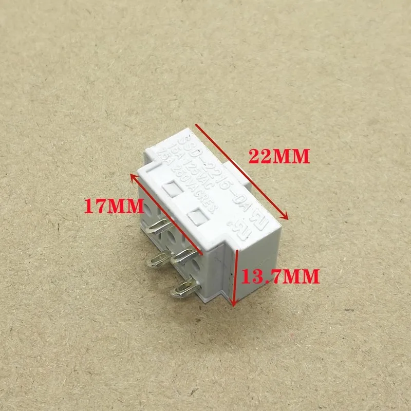 SSD-2215-DA Hair Dryer Accessories 4 pin 2 stop toggle switch Hair dryer switch 250V 7.5A