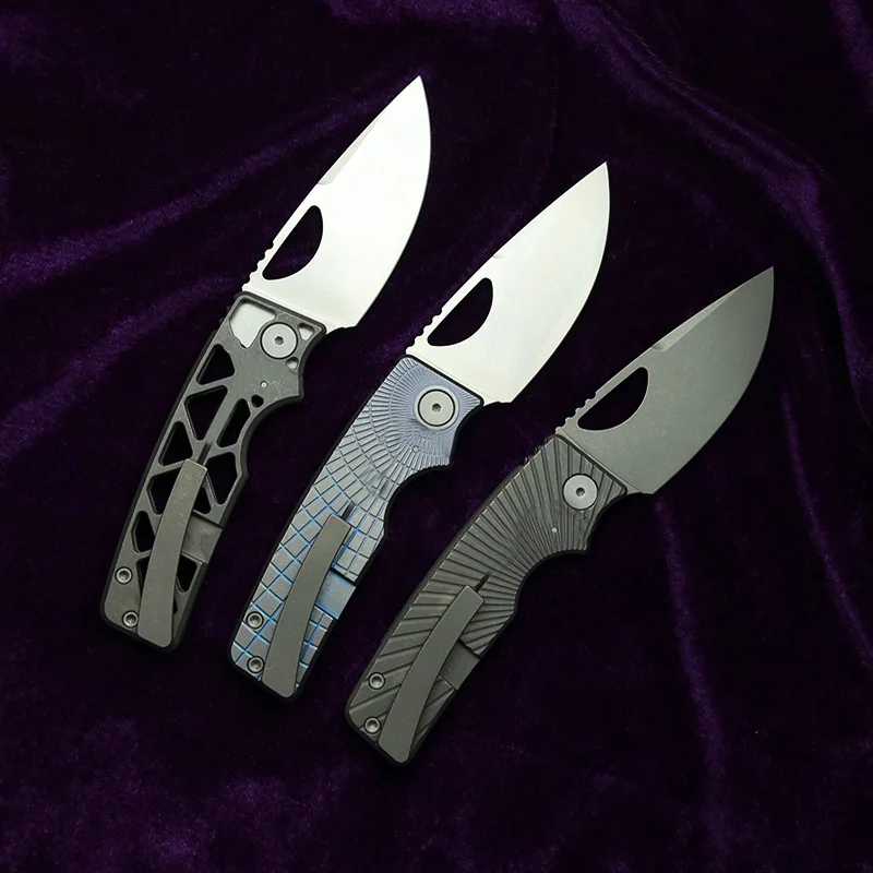 LEMIFSHE V3 OZ RosieReal 60+ HRC 154CM Steel Titanium handle Copper Gasket Pocket EDC Tool Camping Outdoor Folding Knife