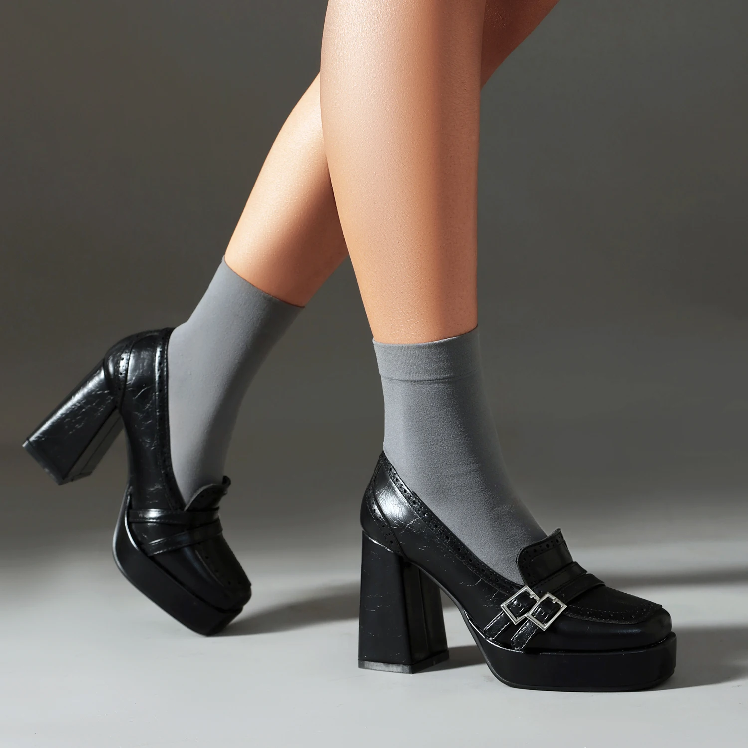 The New 2026 Fashion High Heels Single Shoe Buckle Leisure Restoring Ancient Ways High-heeled Shoes Size 34 and 43