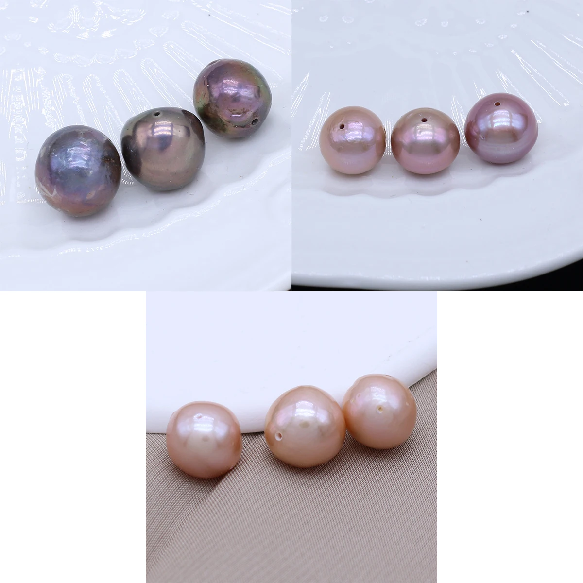 

Natural Freshwater Baroque Pearl Beaded Irregular Rounf Spaced Loose Beads for Jewelry Making DIY Necklace Bracelet Accessories