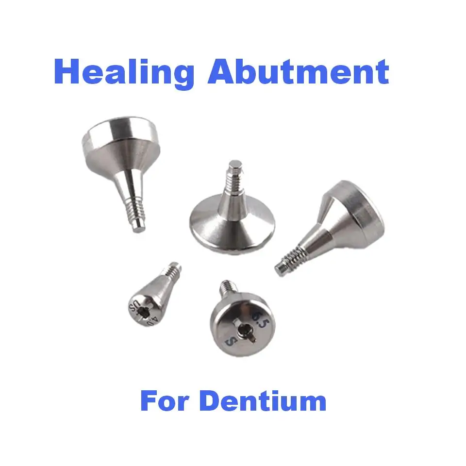 Titanium Dental Healing Abutment Compatible with Dentium Implant System Gingival Former Healing Cap High Precision Accessories