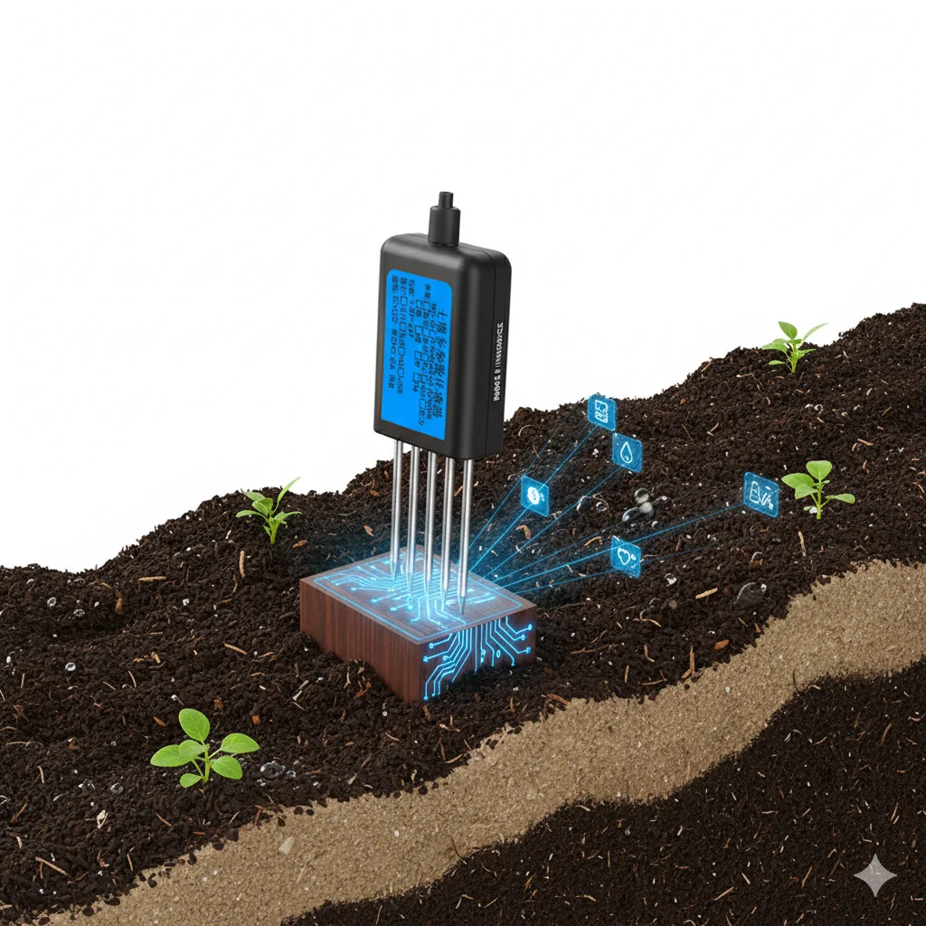 Soil Testing Air Quality Sensor Measures Humidity pH Value EC Nitrogen Phosphorus Potassium Conductivity
