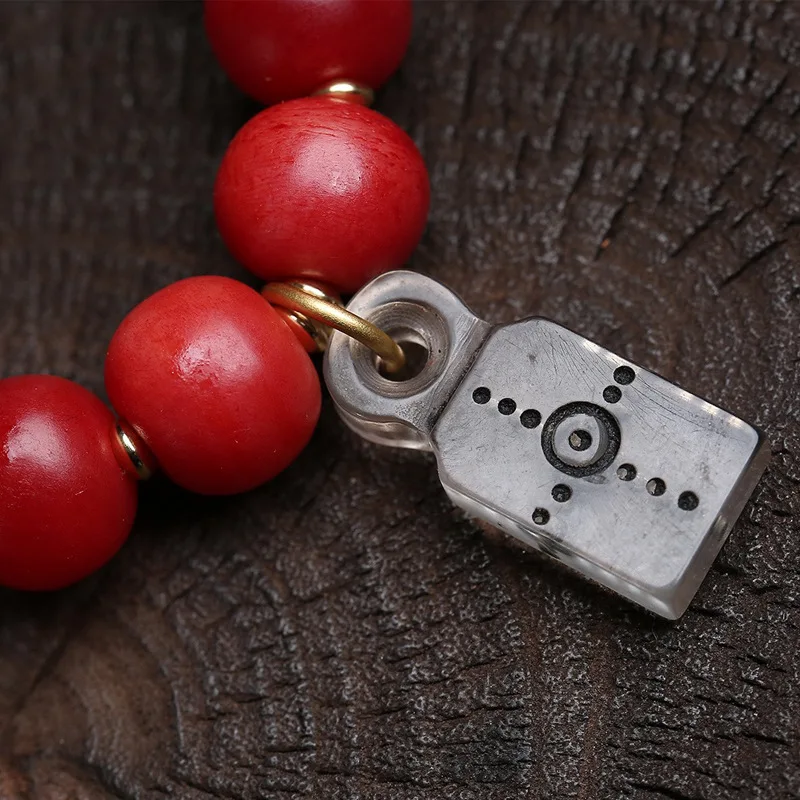 Natural full-blooded camel bone strings single circle Tibetan style literature playback bone ware dice accessories Buddha beads