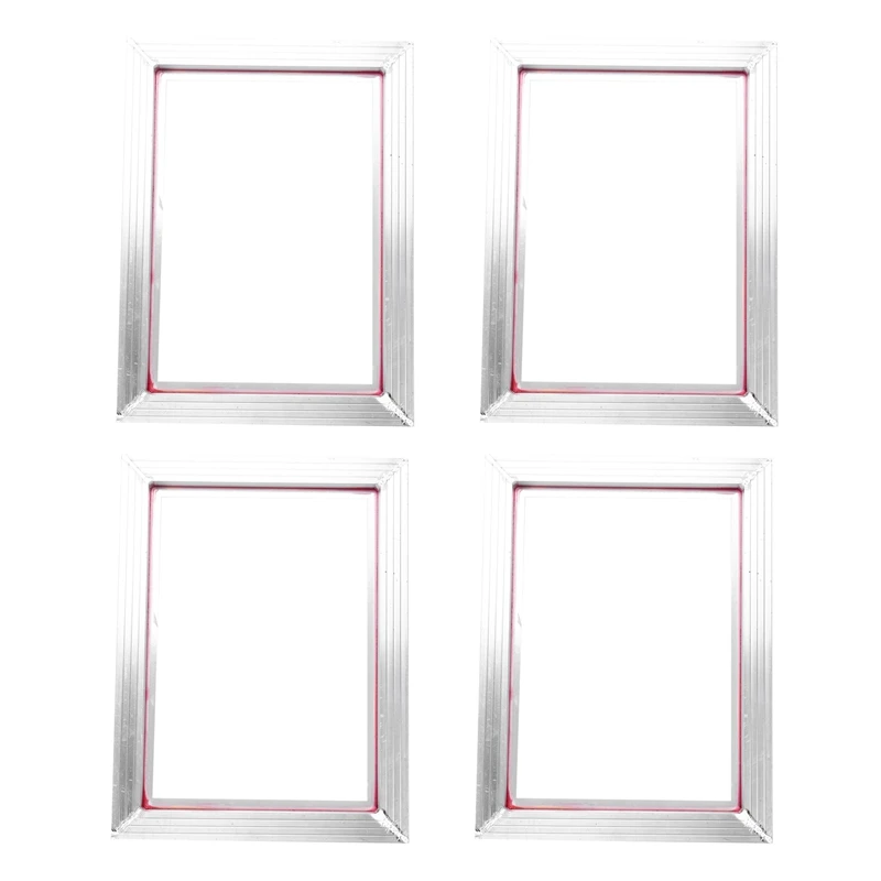 4X A3 Screen Printing Aluminum Frame 31X41cm With White 43T Silk Print Polyester Mesh For Printed Circuit Boards