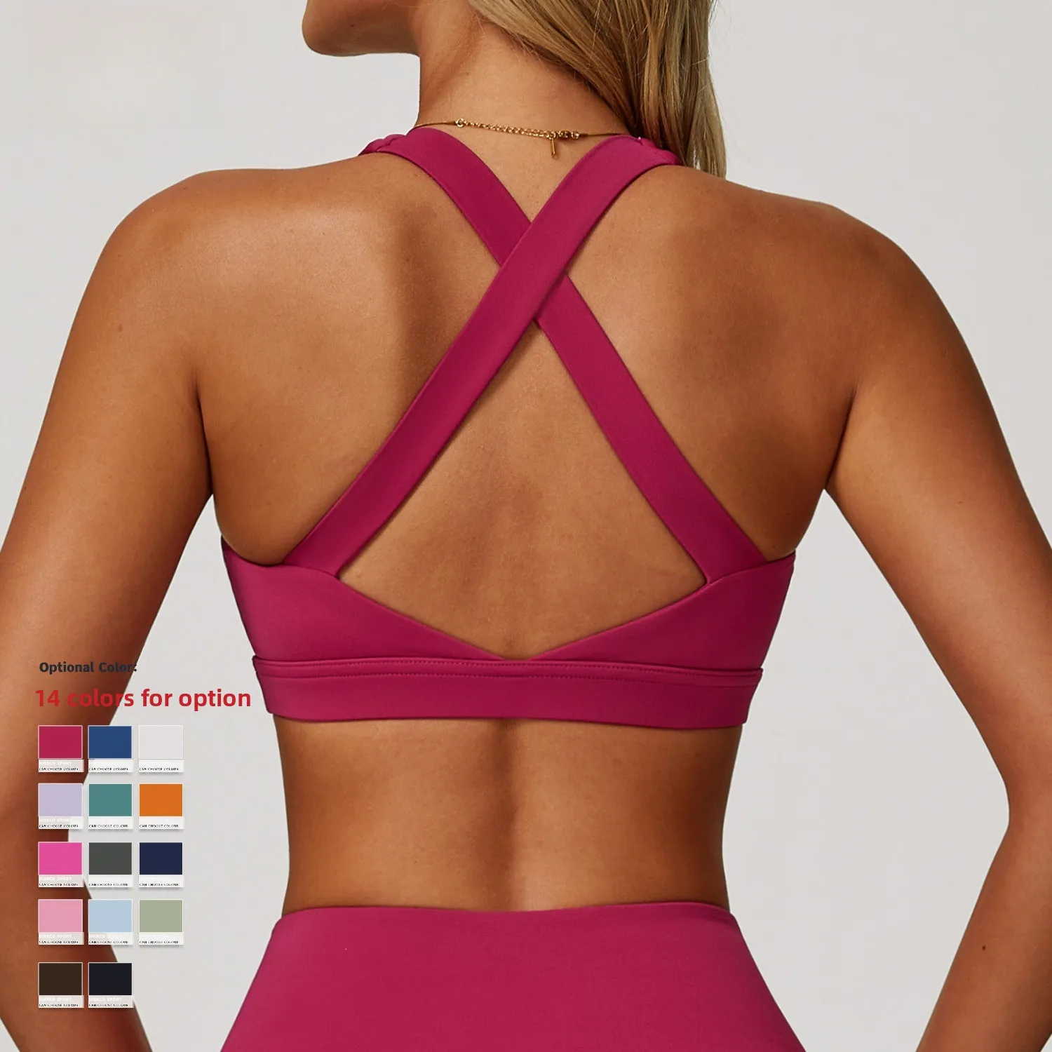 Women's Fitness Bra, Shock-absorbing High-strength Built-in Breast Pad, Gym Pilates Running Bra, Yoga Vest 스포츠 브라