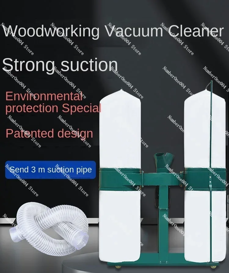 Woodworking Machinery Vacuum Cleaner Industrial Large Strong Dust Collector Large Suction Workshop High Power Cloth Bag Dust