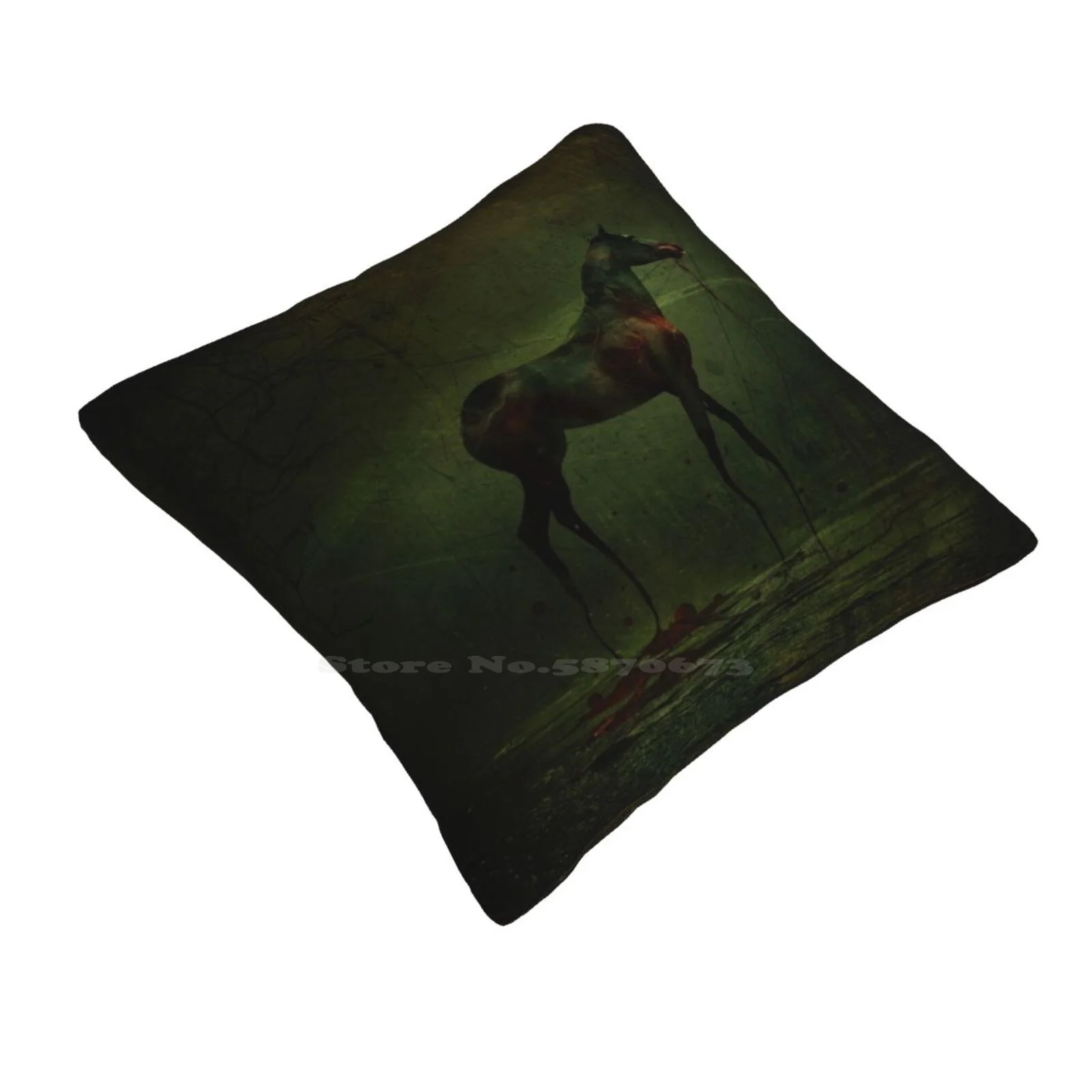 Ruin Bedroom Office Hug Pillowcase Dark Horse Fantasy Blood Gothic Swamp Occult Ritual Gothique