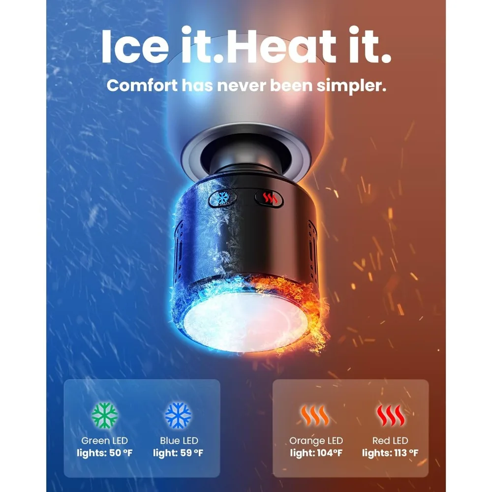 

Pro Massage with Heat and Cold Therapy, Mini Massager Deep Tissue, Heated Professional Electric Back Massager for Athletes