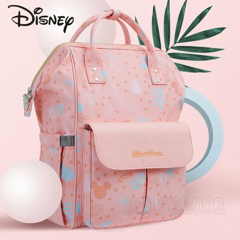 Disney Mickey Multifuncional Saco De Fraldas Saco De Urina De Bebê Mochila De Moda Dos Desenhos Animados, Marca De Luxo, Original, Novo