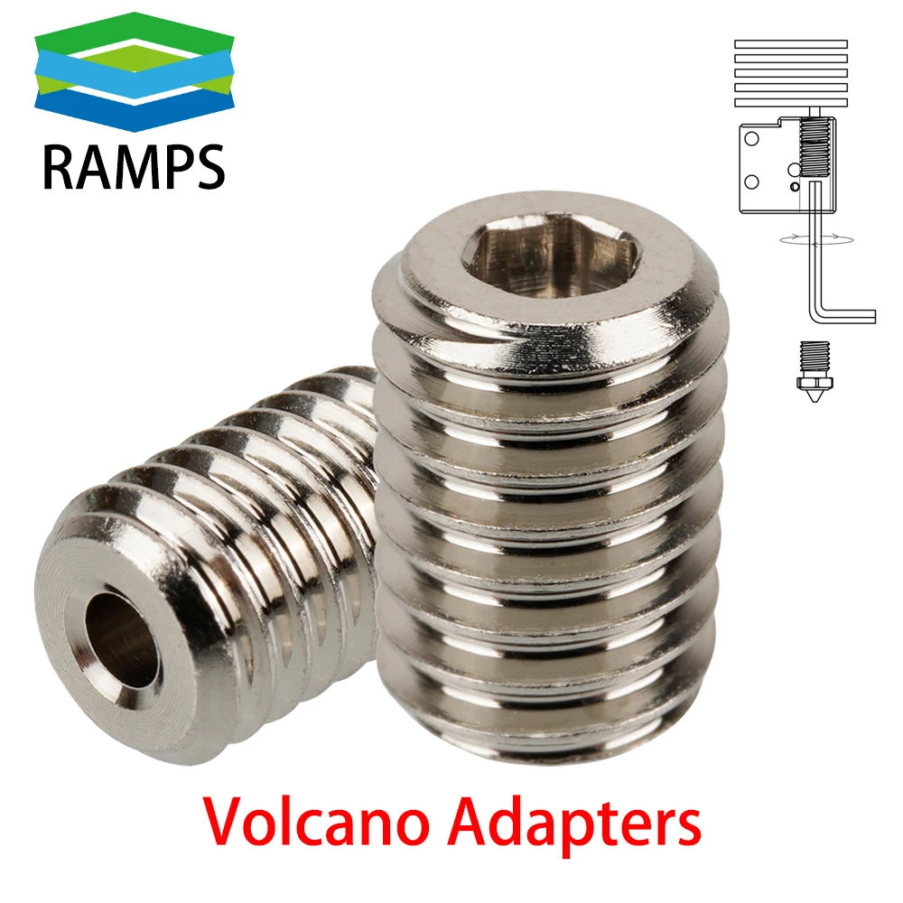 

Ramps, высокопоточный медный Соединитель с насадкой, V6 Volcano Hotend адаптер для быстрого соединения с насадкой V6