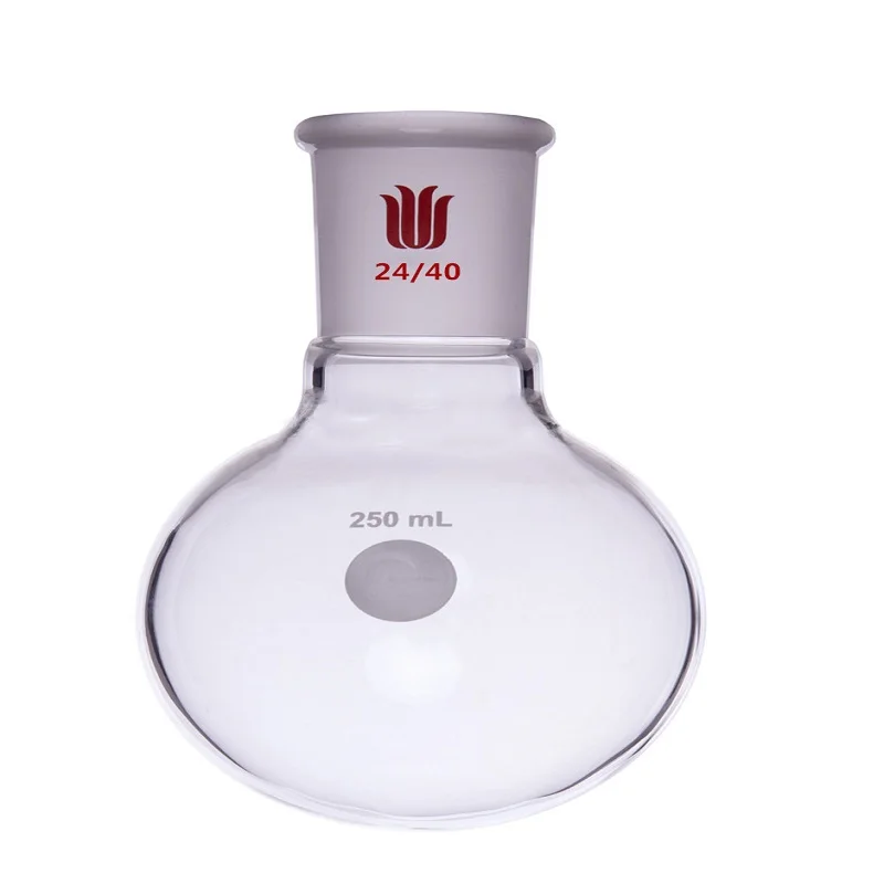 SYNTHWARE Single neck round bottom ball bottle, Joint 24/40, Capacity 25mL-5000mL, Borosilicate Glass Flask