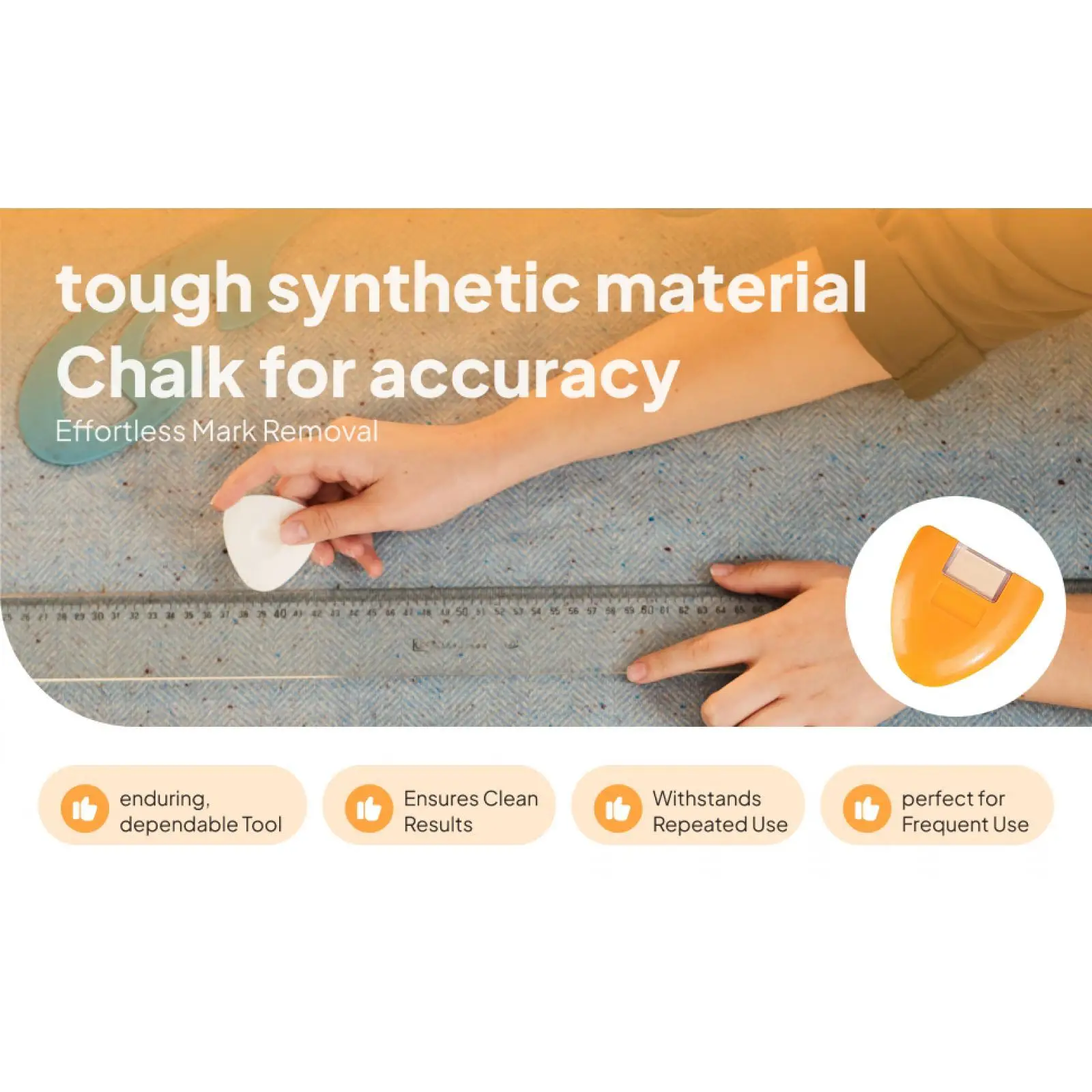ABS Plastic Triangular Chalk Wheel Sewing Cloth Marker DIY Compact Home Use Tailor Chalk Tool for Precise Fabric Cutting